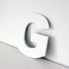 Letra G decorativa lisa