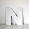 2423 Letra N decorativa lisa