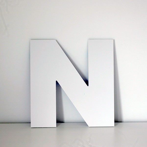 2423 Letra N decorativa lisa