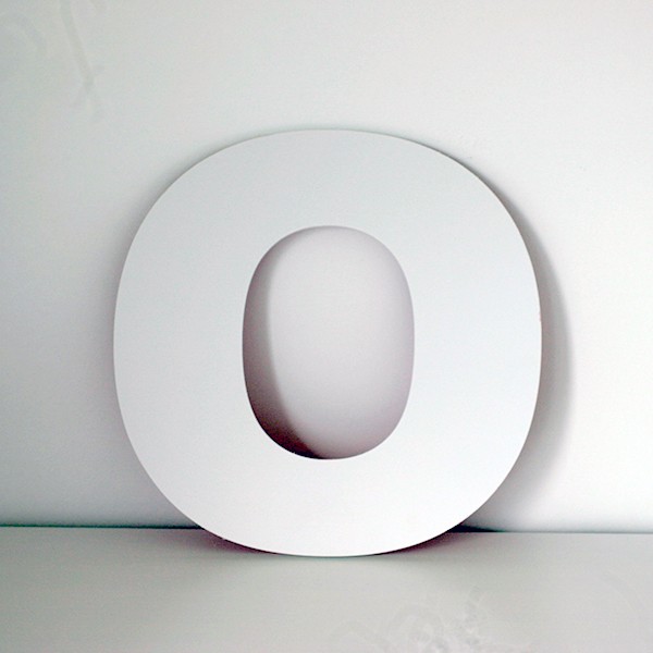 Letra O decorativa lisa