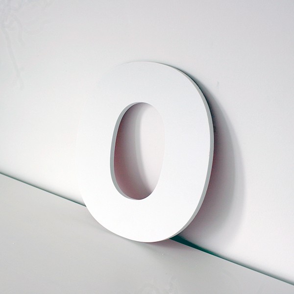 Letra O decorativa lisa