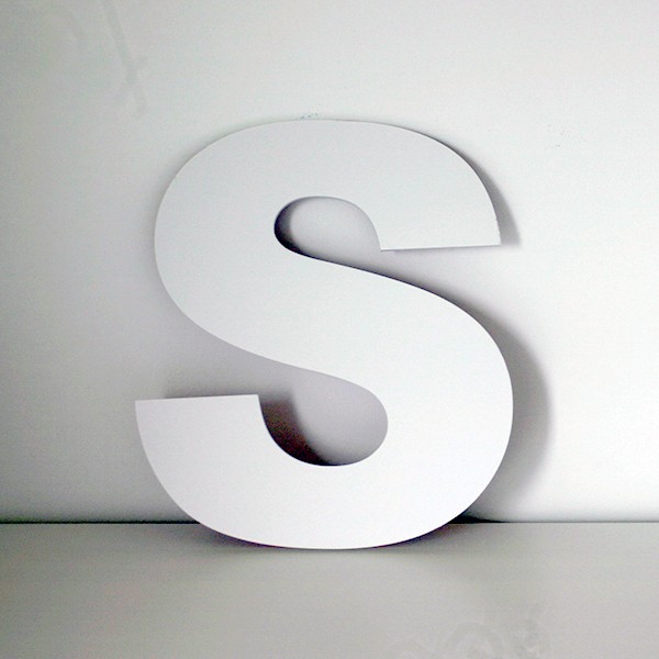 2433-2 Letra S decorativa lisa