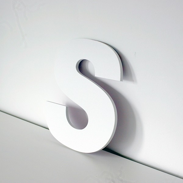 2434-2 Letra S decorativa lisa
