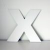 2442-2 Letra X decorativa lisa