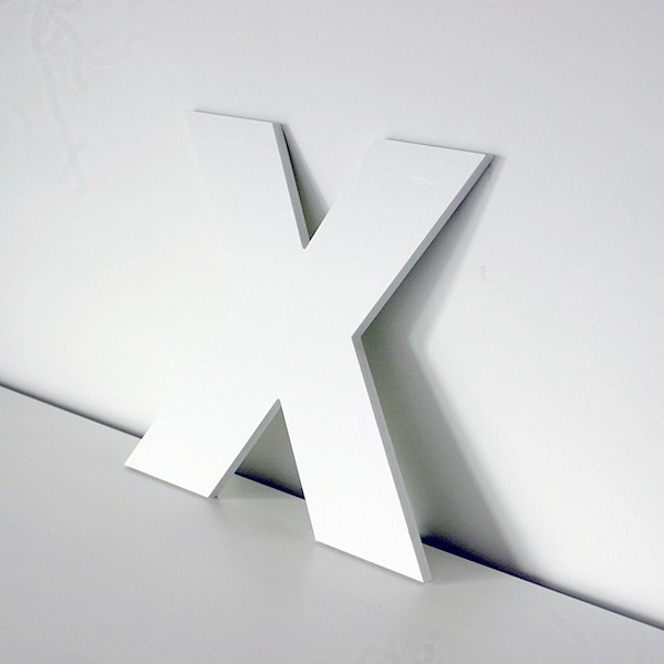2443-2 Letra X decorativa lisa