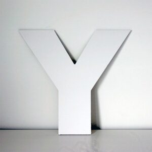 Letra Y decorativa lisa