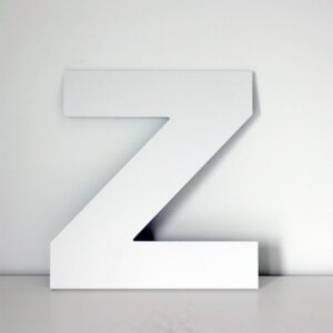 Letra Z decorativa lisa