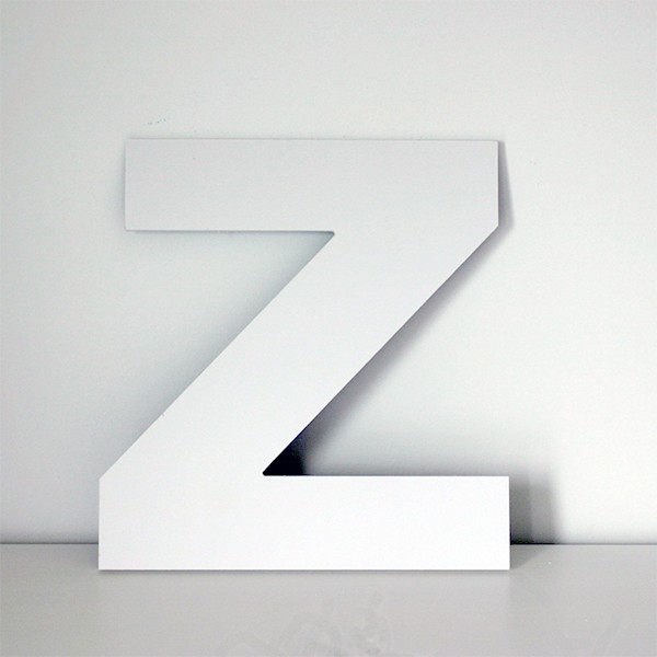 Letra Z decorativa lisa