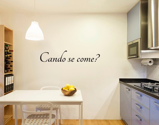 Vinilos en gallego Cando se come?