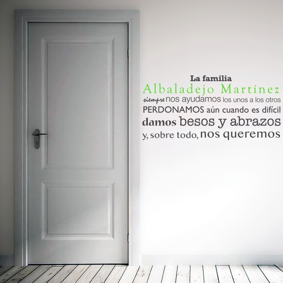 Vinilo personalizado Familia