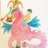 Vinilo Dibujo niño con dragón