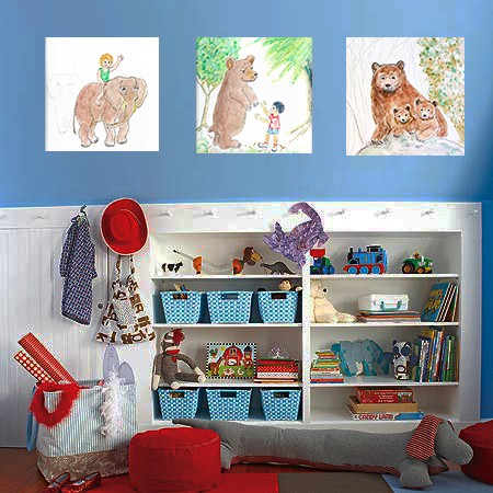 2525-2 Vinilo Dibujo infantil osos