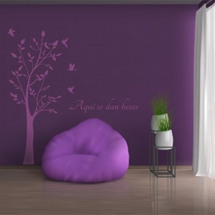 Vinilo Árbol con frase