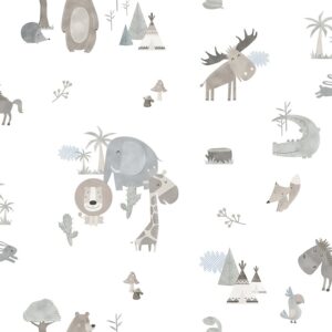 Papel Pintado Animales Infantiles