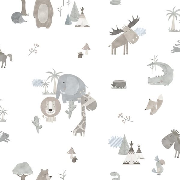 Papel Pintado Animales Infantiles