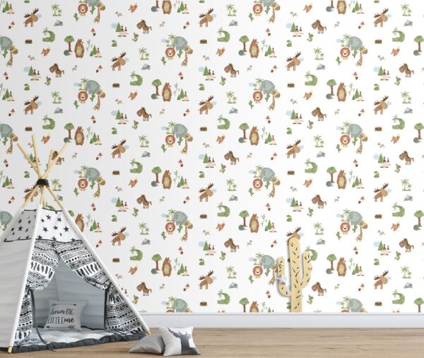 Papel Pintado Infantil Animales