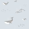Papel Pintado Infantil delfines y ballenas gris
