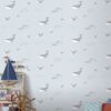 Papel Pintado Infantil delfines y ballenas gris
