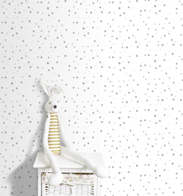 Papel Pintado Infantil circulitos grises