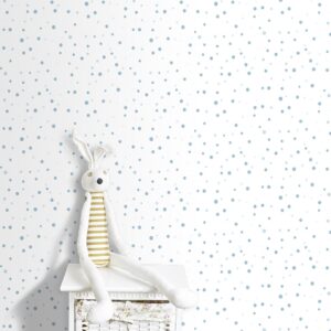 Papel Pintado Infantil circulitos azules