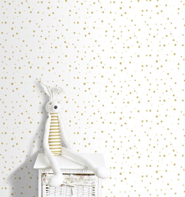 Papel Pintado Infantil circulitos amarillos