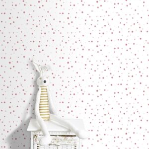 Papel Pintado Infantil circulitos rosas