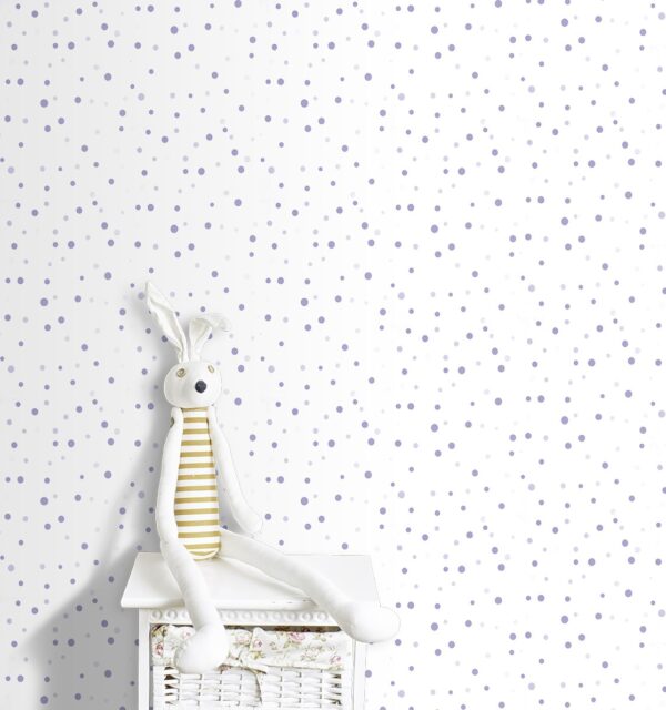 Papel Pintado Infantil circulitos morados