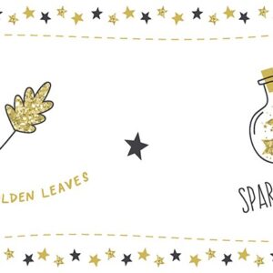 Papel Pintado Cenefa Infantil de hadas tonos amarillos