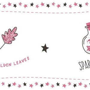 Papel Pintado Cenefa Infantil de hadas tonos Rosas