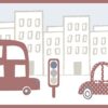 Papel Pintado Cenefa Infantil coches circulando por la ciudad Nórdico