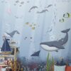 Papel Pintado Mural Infantil fondo marino tonos azules