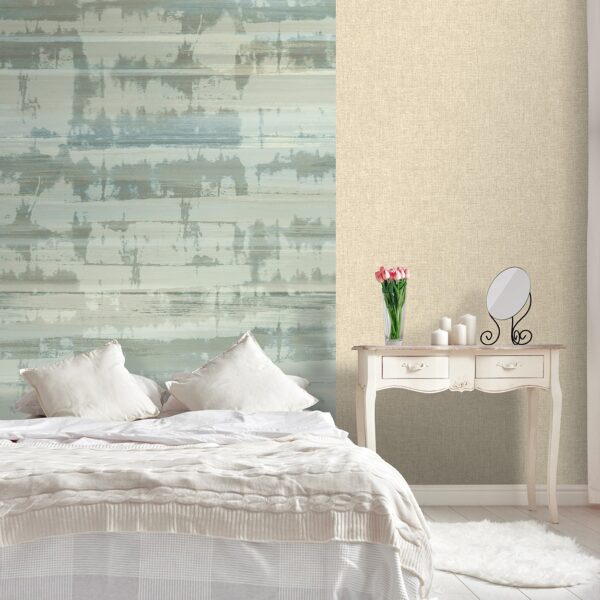 Papel pintado vinílico tela Rafia beige