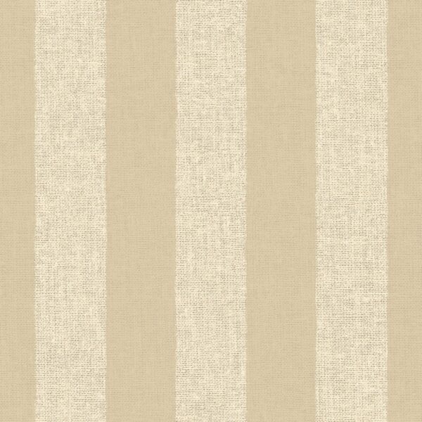 Papel pintado vinílico rayas tela Rafia tonos beige