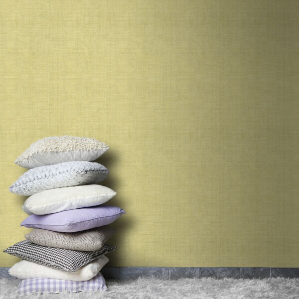 Papel pintado vinílico Lino verde ácido