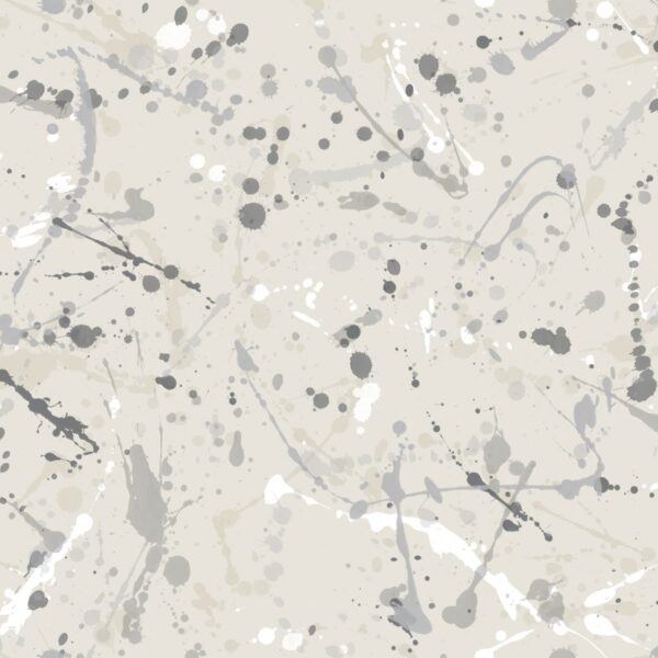 Papeles pintados de Efecto manchas de pintura salpicada tonos grises