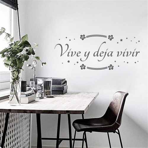 2880 Vinilo texto Vive y deja vivir