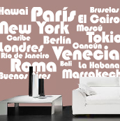 470 Vinilos Ciudades del Mundo