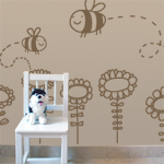 Vinilos Flores y abejitas