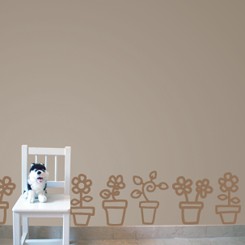 Vinilos Macetas y flores