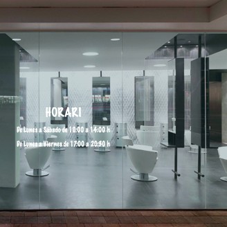 Vinilos Horario Tienda